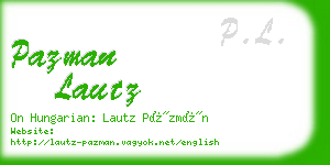 pazman lautz business card
